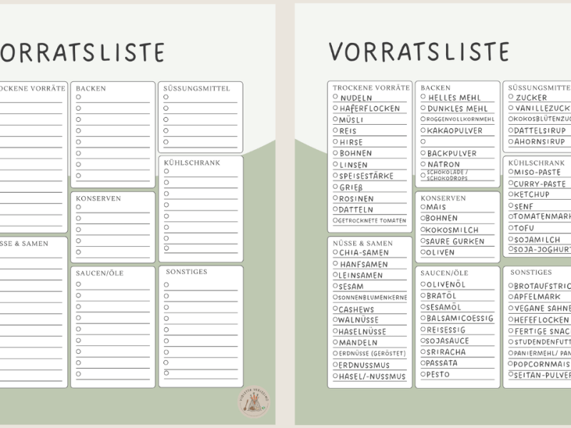 VEGANE VORRATSLISTEN ZUM DOWNLOAD&nbsp;(PRINTABLE)